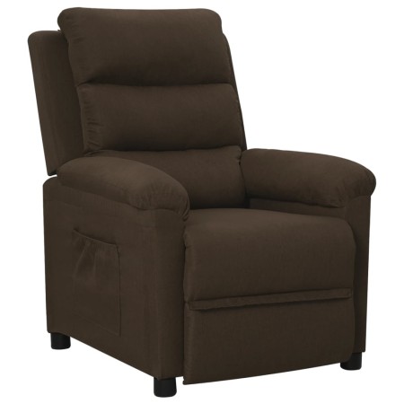 Sillón reclinable de tela marrón oscuro en Sillones | Comprar online en Foru.es
