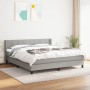 Cama box spring con colchón tela gris claro 180x200 cm de vidaXL, Camas y somieres - Ref: Foro24-3129729, Precio: 543,14 €, D...