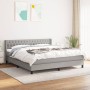 Cama box spring con colchón tela gris claro 180x200 cm de vidaXL, Camas y somieres - Ref: Foro24-3129969, Precio: 543,54 €, D...