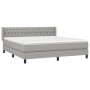 Cama box spring con colchón tela gris claro 180x200 cm de vidaXL, Camas y somieres - Ref: Foro24-3129969, Precio: 543,54 €, D...