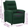 Sillón reclinable de tela verde oscuro en Sillones | Comprar online en Foru.es