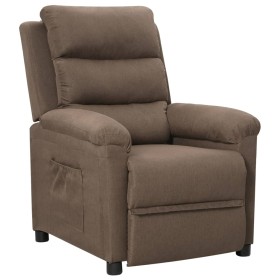 Sillón reclinable de tela gris taupe en Sillones | Comprar online en Foru.es