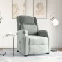 Sillón reclinable de terciopelo gris claro en Sillones | Comprar online en Foru.es