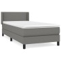 Cama box spring con colchón tela gris oscuro 100x200 cm de vidaXL, Camas y somieres - Ref: Foro24-3129610, Precio: 324,91 €, ...
