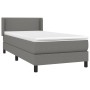 Cama box spring con colchón tela gris oscuro 100x200 cm de vidaXL, Camas y somieres - Ref: Foro24-3129610, Precio: 324,91 €, ...
