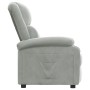 Sillón reclinable de terciopelo gris claro en Sillones | Comprar online en Foru.es