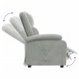 Sillón reclinable de terciopelo gris claro en Sillones | Comprar online en Foru.es