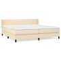 Cama box spring con colchón tela color crema 200x200 cm de vidaXL, Camas y somieres - Ref: Foro24-3129582, Precio: 560,88 €, ...