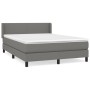 Cama box spring con colchón tela gris oscuro 140x200 cm de vidaXL, Camas y somieres - Ref: Foro24-3129554, Precio: 453,21 €, ...