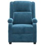 Sillón reclinable de terciopelo azul en Sillones | Comprar online en Foru.es