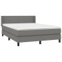 Cama box spring con colchón tela gris oscuro 140x200 cm de vidaXL, Camas y somieres - Ref: Foro24-3129554, Precio: 453,21 €, ...