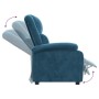 Sillón reclinable de terciopelo azul en Sillones | Comprar online en Foru.es