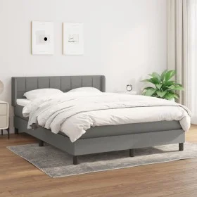 Boxspringbett mit dunkelgrauer Stoffmatratze 140x200 cm von vidaXL, Betten und Lattenroste - Ref: Foro24-3129714, Preis: 441,...
