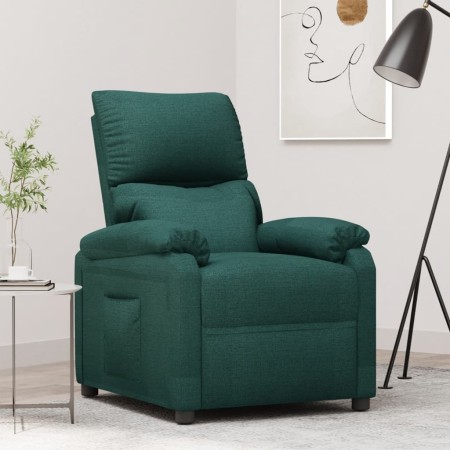 Sillón reclinable de tela verde oscuro en Sillones | Comprar online en Foru.es