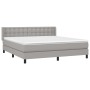 Cama box spring con colchón tela gris claro 180x200 cm de vidaXL, Camas y somieres - Ref: Foro24-3130049, Precio: 547,30 €, D...