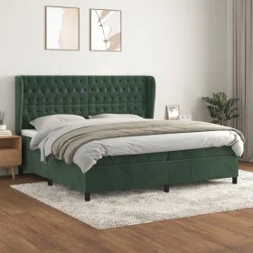 Boxspringbett mit dunkelgrüner Samtmatratze 200x200 cm von vidaXL, Betten und Lattenroste - Ref: Foro24-3129414, Preis: 824,4...