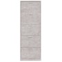 Mueble zapatero madera contrachapada gris hormigón 59x17x169 cm en Zapateros y organizadores de calzado | Comprar online en Foru