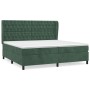 Cama box spring con colchón terciopelo verde oscuro 200x200 cm de vidaXL, Camas y somieres - Ref: Foro24-3129414, Precio: 806...