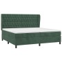 Cama box spring con colchón terciopelo verde oscuro 200x200 cm de vidaXL, Camas y somieres - Ref: Foro24-3129414, Precio: 806...