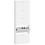 Mueble zapatero madera contrachapada blanco brillo 59x17x169 cm en Zapateros y organizadores de calzado | Comprar online en Foru