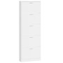 Mueble zapatero madera contrachapada blanco brillo 59x17x169 cm en Zapateros y organizadores de calzado | Comprar online en Foru