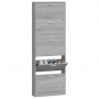Mueble zapatero madera contrachapada gris Sonoma 59x17x169 cm en Zapateros y organizadores de calzado | Comprar online en Foru.e