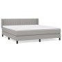 Cama box spring con colchón tela gris claro 180x200 cm de vidaXL, Camas y somieres - Ref: Foro24-3129889, Precio: 542,62 €, D...