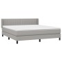 Cama box spring con colchón tela gris claro 180x200 cm de vidaXL, Camas y somieres - Ref: Foro24-3129889, Precio: 542,62 €, D...