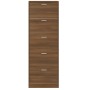 Mueble zapatero madera contrachapada marrón roble 59x17x169 cm en Zapateros y organizadores de calzado | Comprar online en Foru.