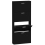 Mueble zapatero madera contrachapada negro 59x17x150 cm en Zapateros y organizadores de calzado | Comprar online en Foru.es
