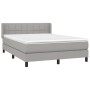 Cama box spring con colchón tela gris claro 140x200 cm de vidaXL, Camas y somieres - Ref: Foro24-3129713, Precio: 436,40 €, D...