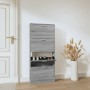 Mueble zapatero madera contrachapada gris Sonoma 59x17x150 cm en Zapateros y organizadores de calzado | Comprar online en Foru.e