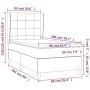 Box spring bed with light gray velvet mattress 90x190 cm by vidaXL, Beds and slatted bases - Ref: Foro24-3129189, Price: 319,...