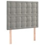 Cama box spring con colchón terciopelo gris claro 100x200 cm de vidaXL, Camas y somieres - Ref: Foro24-3129435, Precio: 344,8...