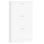 Zapatero blanco 59x17x108 cm Madera de ingeniería en Zapateros y organizadores de calzado | Comprar online en Foru.es