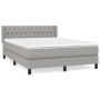 Cama box spring con colchón tela gris claro 140x200 cm de vidaXL, Camas y somieres - Ref: Foro24-3129953, Precio: 433,36 €, D...