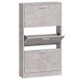 Mueble zapatero madera contrachapada gris hormigón 59x17x108 cm en Zapateros y organizadores de calzado | Comprar online en Foru