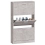 Mueble zapatero madera contrachapada gris hormigón 59x17x108 cm en Zapateros y organizadores de calzado | Comprar online en Foru