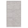 Mueble zapatero madera contrachapada gris hormigón 59x17x108 cm en Zapateros y organizadores de calzado | Comprar online en Foru