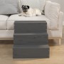 Escalera para mascotas madera maciza de pino gris 40x37,5x35 cm de vidaXL, Escalones y rampas para mascotas - Ref: Foro24-822...