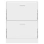 Zapatero blanco 59x17x81 cm Madera de ingeniería en Zapateros y organizadores de calzado | Comprar online en Foru.es