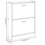Zapatero blanco 59x17x81 cm Madera de ingeniería en Zapateros y organizadores de calzado | Comprar online en Foru.es