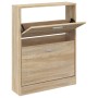 Zapatero de roble 59x17x81 cm Madera de ingeniería en Zapateros y organizadores de calzado | Comprar online en Foru.es