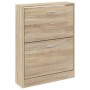 Zapatero de roble 59x17x81 cm Madera de ingeniería en Zapateros y organizadores de calzado | Comprar online en Foru.es
