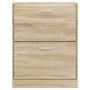 Zapatero de roble 59x17x81 cm Madera de ingeniería en Zapateros y organizadores de calzado | Comprar online en Foru.es