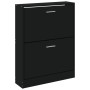 Mueble zapatero madera contrachapada negro 59x17x81 cm en Zapateros y organizadores de calzado | Comprar online en Foru.es