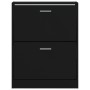 Mueble zapatero madera contrachapada negro 59x17x81 cm en Zapateros y organizadores de calzado | Comprar online en Foru.es