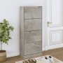 Mueble zapatero madera contrachapada gris hormigón 63x24x147 cm en Zapateros y organizadores de calzado | Comprar online en Foru