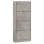 Mueble zapatero madera contrachapada gris hormigón 63x24x147 cm en Zapateros y organizadores de calzado | Comprar online en Foru
