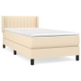 Cama box spring con colchón tela color crema 100x200 cm de vidaXL, Camas y somieres - Ref: Foro24-3129854, Precio: 306,09 €, ...